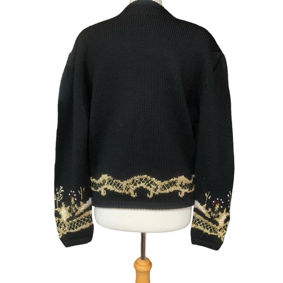 Gold embroidered vintage Westbound cardigan - Picture 3 of 9